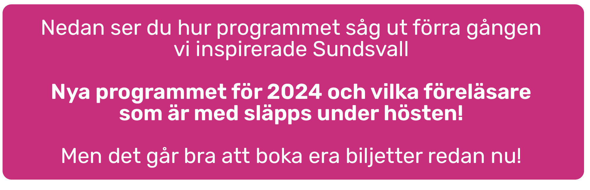 Stora Inspirationsdagen i sundsvall teaser 2024