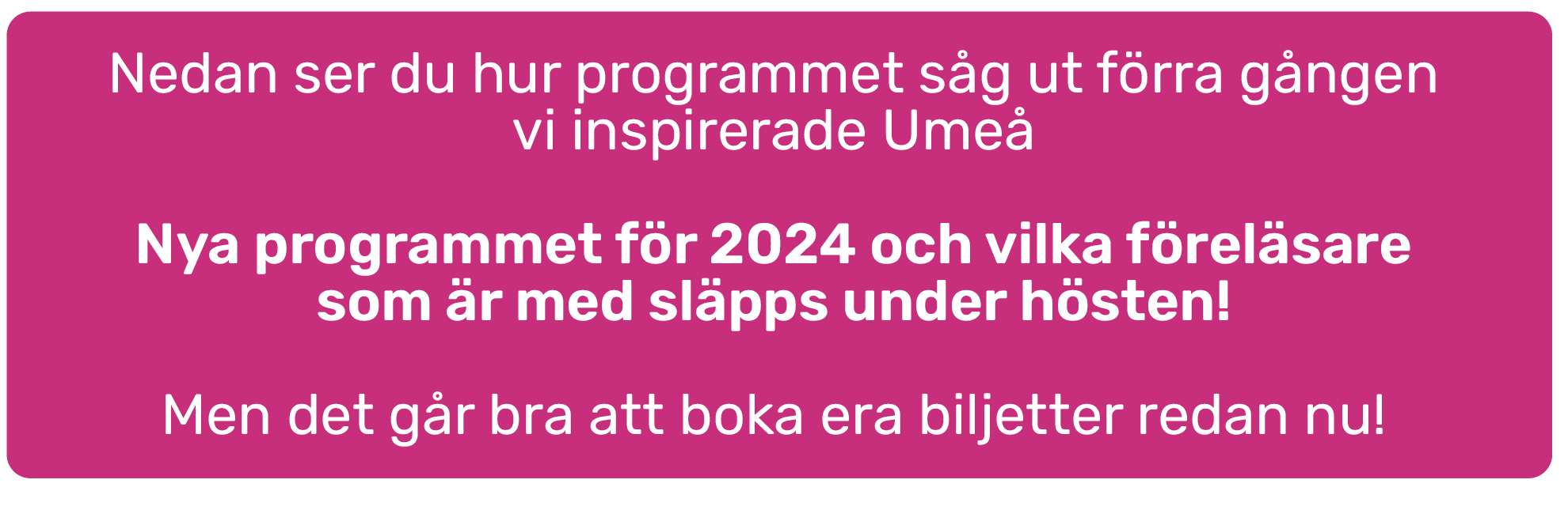 Stora Inspirationsdagen i Umeå teaser 2024