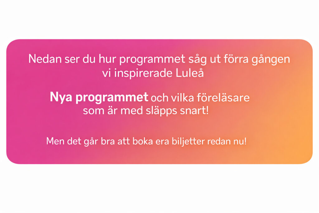 Inspirationsdagen luleå