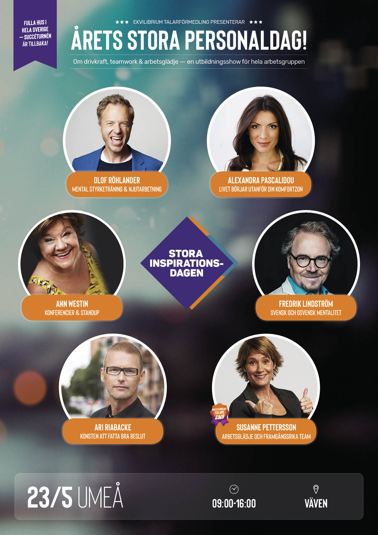 Stora Inspirationsdagen i umeå med Fredrik Lindström och Alexandra Pascalidou